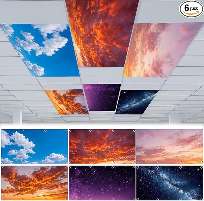 Fumete 6 Pcs Fluorescent Light Covers by Fumete