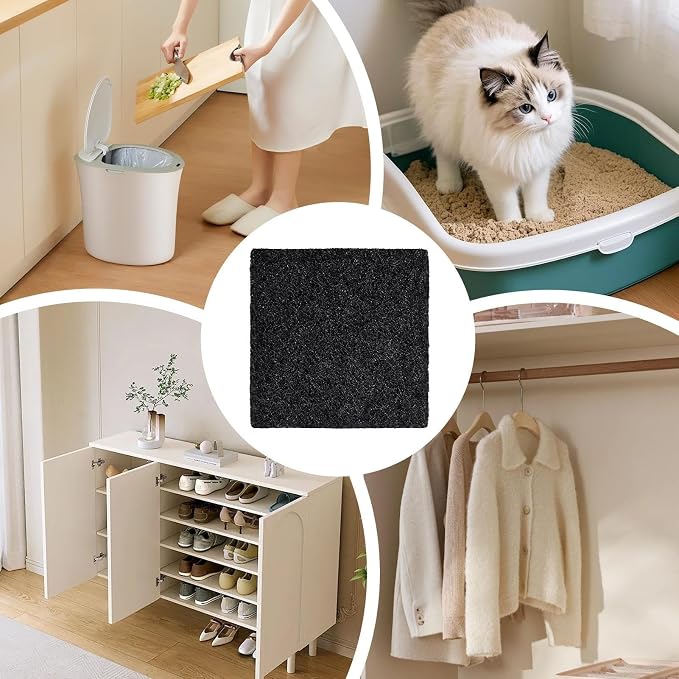 Trash Can Odor Absorber, Activated Charcoal Odor Filter, 20 Pack Adhesive - Image 4