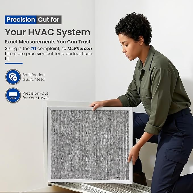 McPherson Reusable Air Filter 24x20x1 | Washable MERV 8 | Made in USA Metal - Image 3