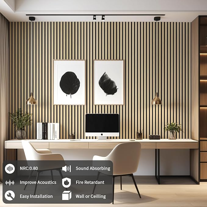 Wood Slat Wall Panel, 3D Soundproof Wall Panels, Large Acoustic Panels - Image 4