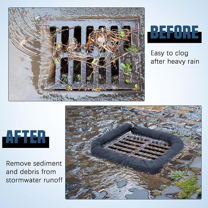 2 Pcs Sediment Filter Erosion Control Blanket Silt Fence Sock - Image 5