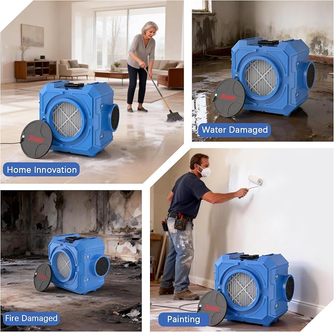650CFM Hepa Air Scrubber with 4-Stage Filtration, Stackable Negative Air Machine - Image 7