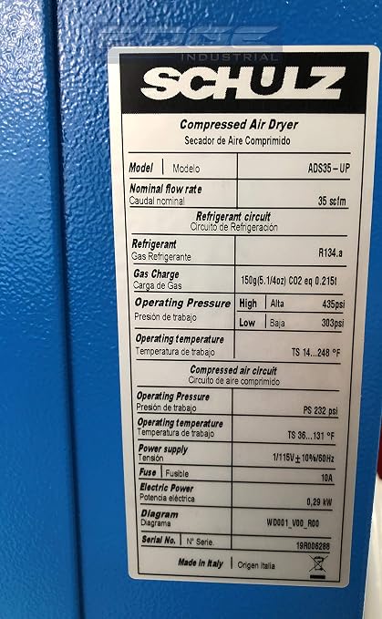 Schulz Refrigerated Air Dryer for Air Compressor, Compressed Air Systems - Image 7