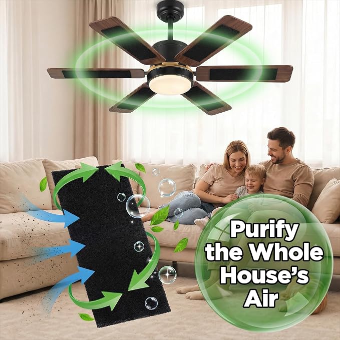 40 Pack Ceiling Fan Filters for Blades Ceiling Air Purifier Pads Accessories - Image 6