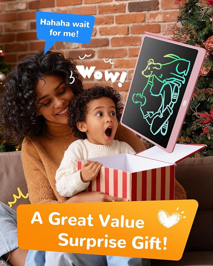 KOKODI LCD Writing Tablet, 16 Inch Colorful Toddler Doodle Board Drawing Tablet, Erasable Reusable Electronic Drawing Pads, Educational and Learning Toy for 3-6 Years Old Boy and Girls