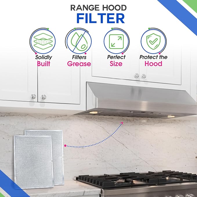 Bagean Stove Hood Vent Filter 11.81"x17.32" BPS1FA36 Compatible - Image 2