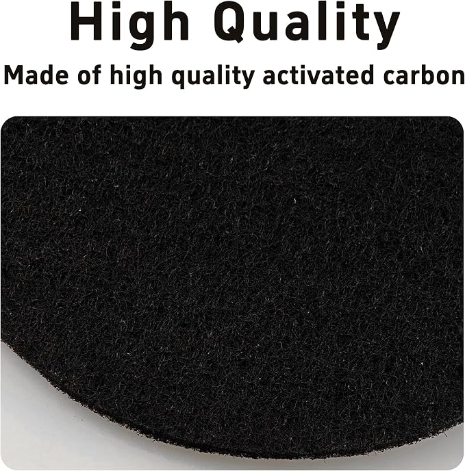 6PCS 6.7” Round Compost Bin Charcoal Filters, 0.4” Thick Activated Carbon - Image 4