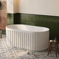 59"Acrylic Freestanding Bathtub, Modern Soaking Tub with Matte Drain and Overflow, Ergonomic Deep Design, Double-Walled Insulation, CUPC Certified, Easy Clean, Slip-Resistant