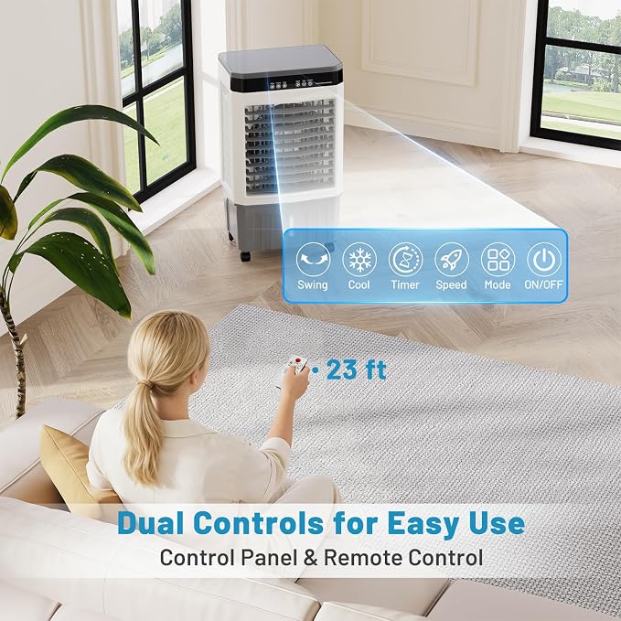 Auertech 8.2 Gal Swamp Cooler, 2800 CFM Windowless Portable Air Conditioner - Image 8
