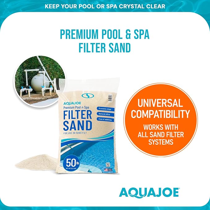 Aqua Joe Premium Pool and Spa Filter Sand, Natural Silica, 50 Lb Bag - Image 4