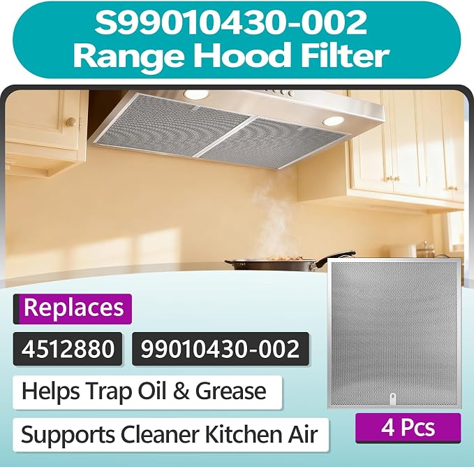 4 Pcs S99010430-002 Range Hood Filters Compatible - Image 2