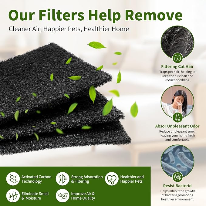 8 Pack Activated Carbon Filters Compatible - Image 3