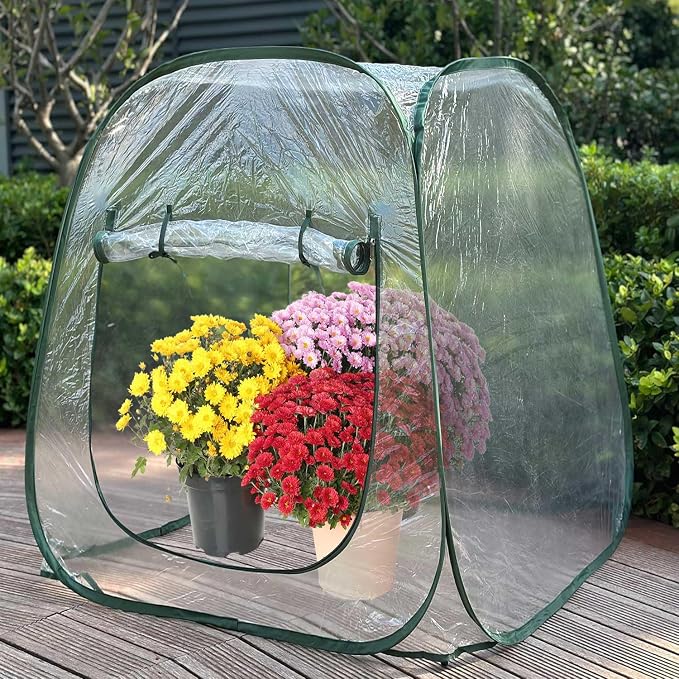 Plant Mini Greenhouse Pop Up Greenhouse Covers, Transparent Freeze Protection - Image 7