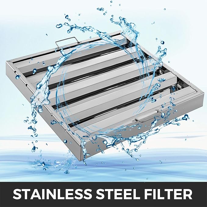 VBENLEM Pack of 6 Hood Filters 19.5W x 24.5H Inch, 430 Stainless Steel 4 - Image 3