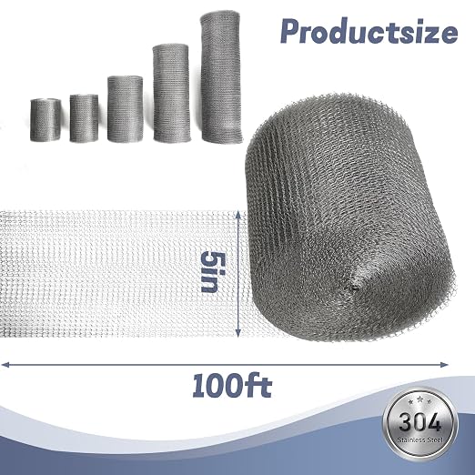 5" X 100 ft 304 Stainless Steel Mesh, Wire Mesh - Image 2