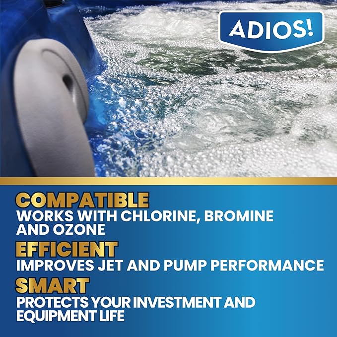 Hot Tub Hard Water Calcium Remover with Scale and Stain Clarifier, Soften Treat and Reduce Spa Deposits - 16oz (Pint)