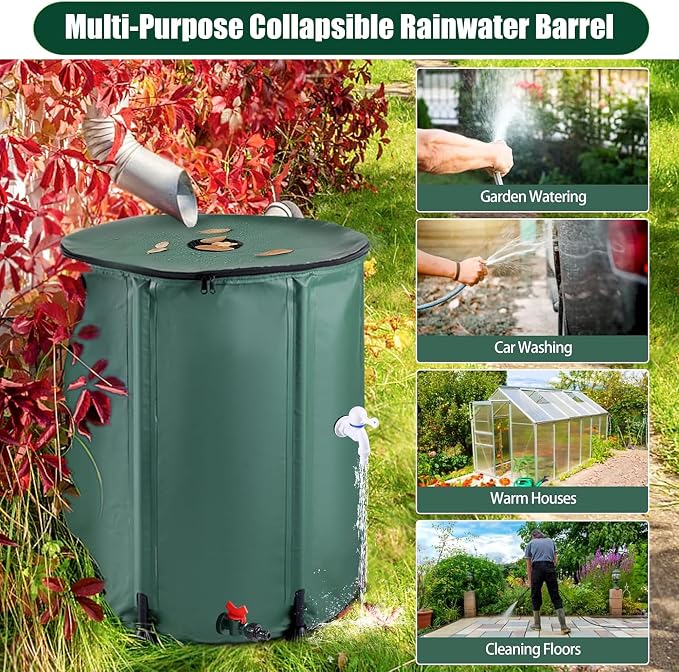 THUNDERBAY 60 Gallon Collapsible Rain Barrel, Portable Rain Barrels to Collect - Image 7