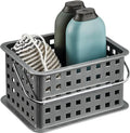 iDesign Plastic Shower Caddy Basket with Handle for Bathroom or College Dorm - Gray - Made in USA