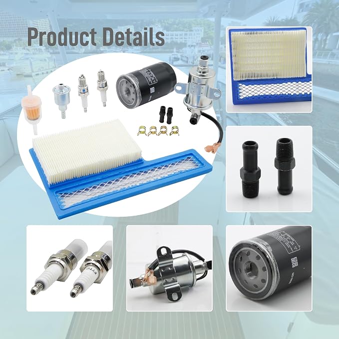 Oil Filter Air Filter Electric Fuel Pump Tune Up Kit Fit - Image 2