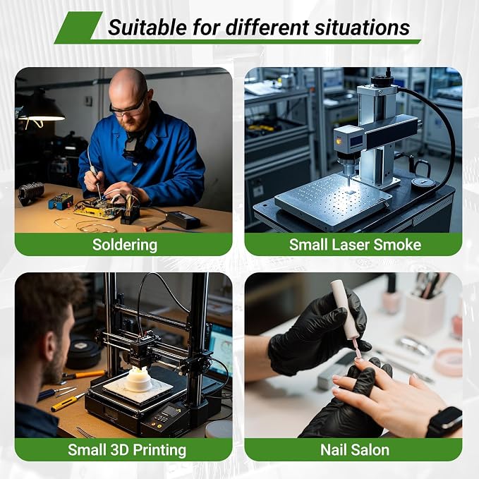 YC100 Solder Fume Extractor, Powerful 105W & Suction 260m³/h, Low-Noise Below - Image 5