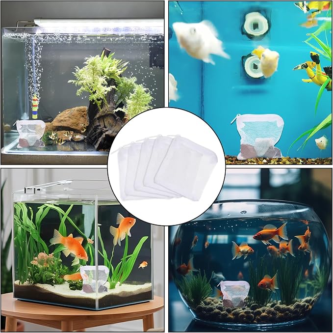 15Pcs Aquarium Filter Media Bags, Mini Fish Tank Media Mesh Filter Bags Reusable - Image 7