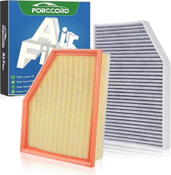 Cabin & Engine Air Filter Fit for 2018-2019 X3, 2019 X4; 2020-2021 X3; by Forccord