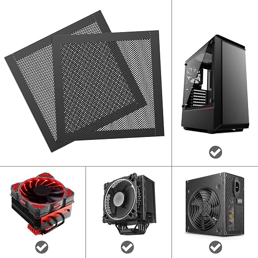 MoKo 120mm Dust Filter for Computer Cooler Fan, Magnetic Frame PC Fan Dust Mesh - Image 4
