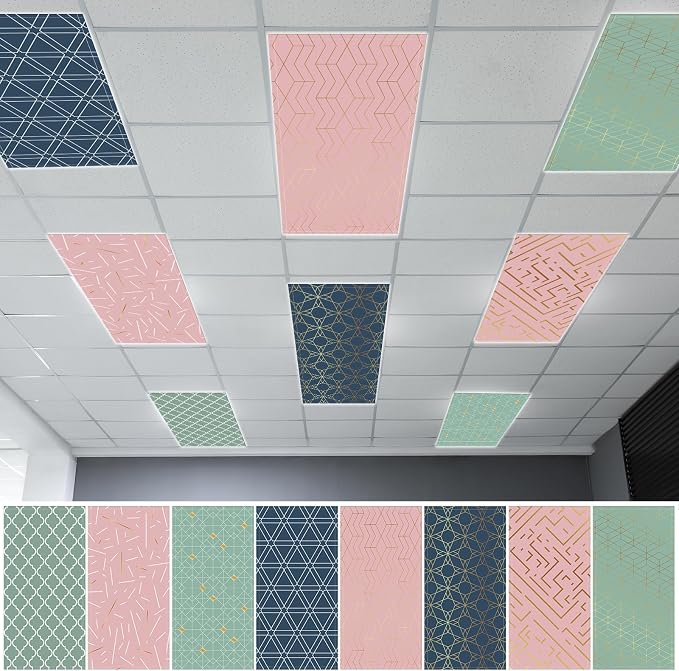 8Pcs Fluorescent Light Covers for Classroom Ceiling Lights, 4 x 2 Feet by Hallswl