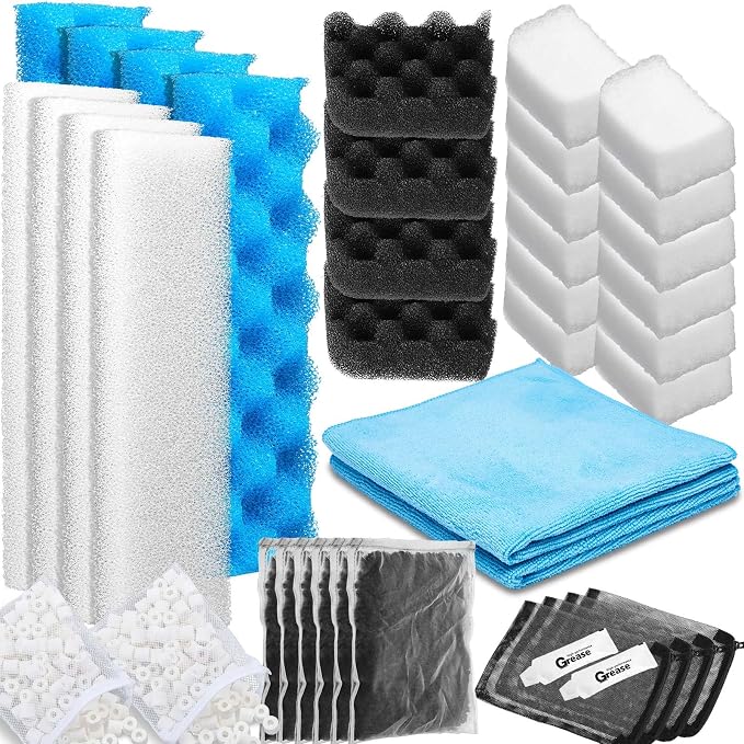 38 Pcs Compatible with Fluval 406/407 Filter Media Canister Filter Maintenance by Threlaco