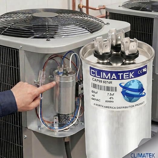 ClimaTek 60 + 7.5 MFD 370/440 Volt Dual Run Capacitor CAP99-6074R | 60/7.5 | VAC - Image 4
