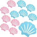 30 Pcs Bathtub Stickers Non Slip, Shell Shaped Tubs Safety Shower Treads, Adhesive Sticker for Bathroom Bathtub, Shower Floor,Blue (Blue and Pink)