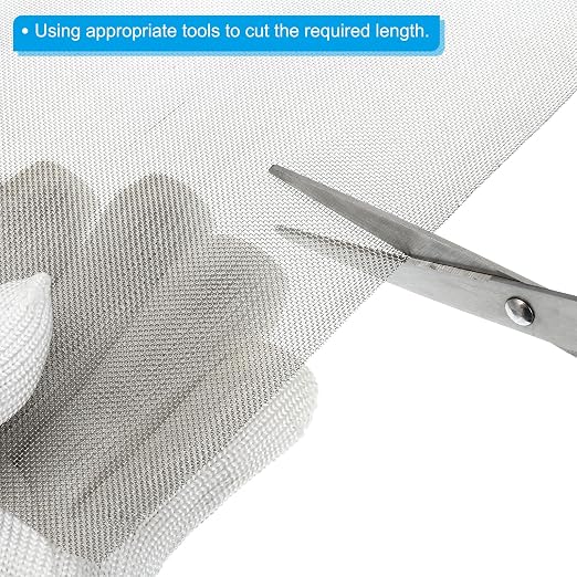 PATIKIL 40" L x 10" W Woven Wire Mesh, 30 Mesh 316L Stainless Steel Air Vent - Image 4
