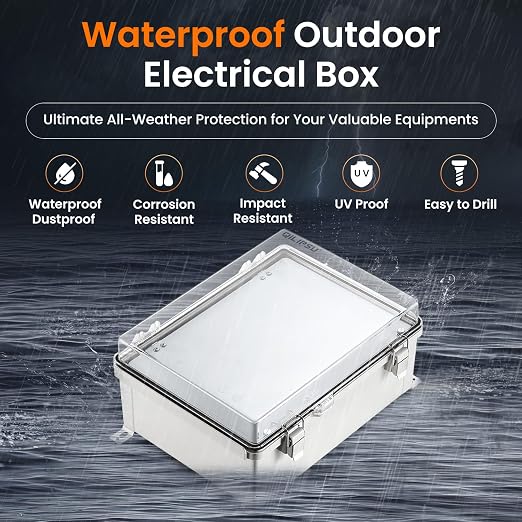 QILIPSU Waterproof Junction Box IP67 Outdoor Plastic Electrical Project - Image 2