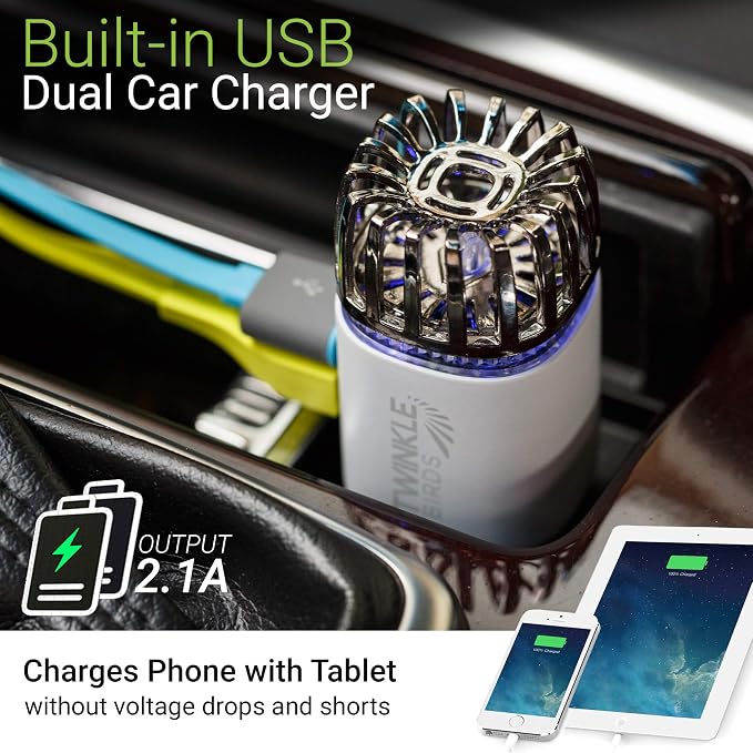 Car Air Purifier Ionizer - 12V Plug-in Ionic Anti-Microbial Car Deodorizer - - Image 5