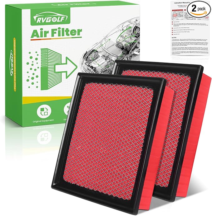 2PCS Engine Air Filter CA10755 for 2011-20 Toyota Sienna; 14-19 Highlander; by RVgolf