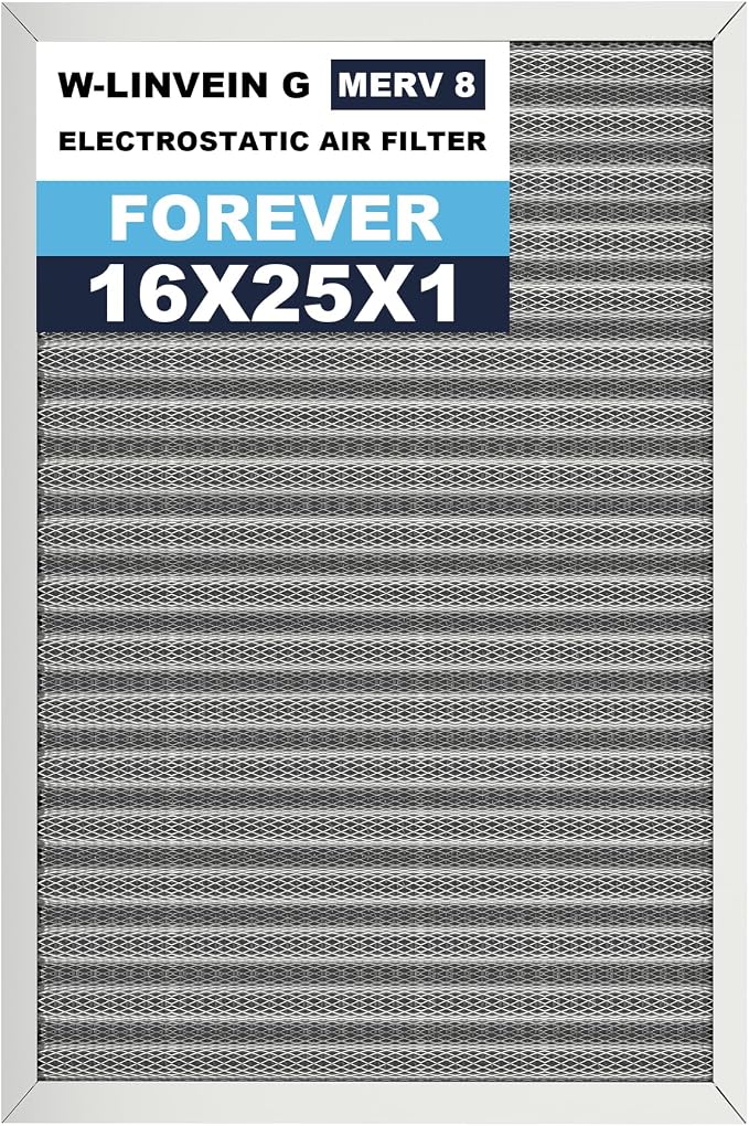 25x16x1 Reusable Air Filter, Electrostatic, Washable Lasts a Lifetime, Breathe by Betterlifeishere