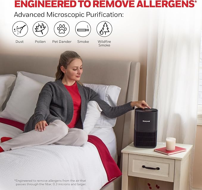 Honeywell Allergen Plus Compact Small Room HEPA Air Purifiers - Image 4