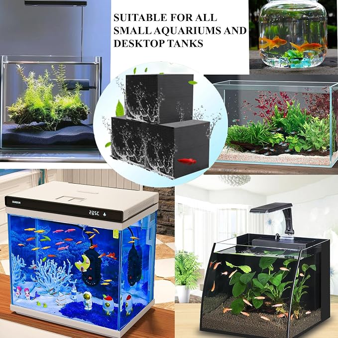 Aquarium Filter Cube with Activated Carbon – 2 Pack Reusable 2" Filter Media - Image 6