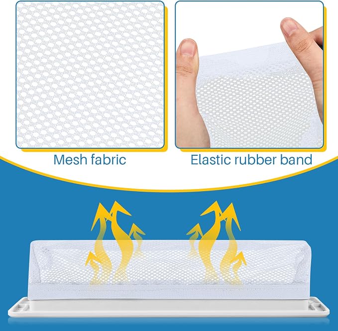 Zonon 12 Pcs 4 x 10 Inch Floor Register Trap Cover Vent Screen - Image 3