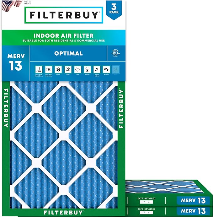 Filterbuy 16x36x1 Air Filter MERV 13 Optimal Smoke & Allergy Defense, by Filterbuy