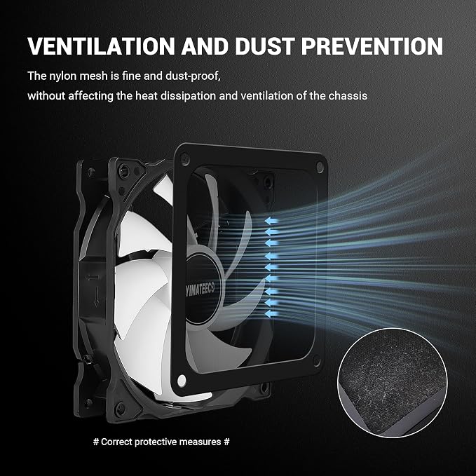 Dust Filter PC 120mm for Computer Cooler/PSU/Routers Nylon 80 Mesh, Magnetic - Image 5