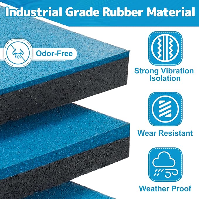 Air Jade Pool Pump Vibration Pads, Hot Tub Motors, Heavy Duty Odorless Rubber - Image 4