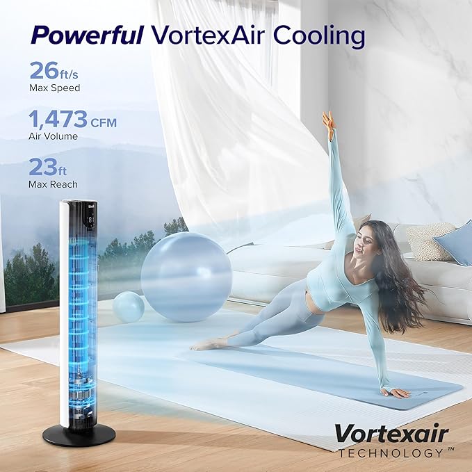 LEVOIT Smart 42 inch Tower Fan for Bedroom, DC motor, Oscillating - Image 3