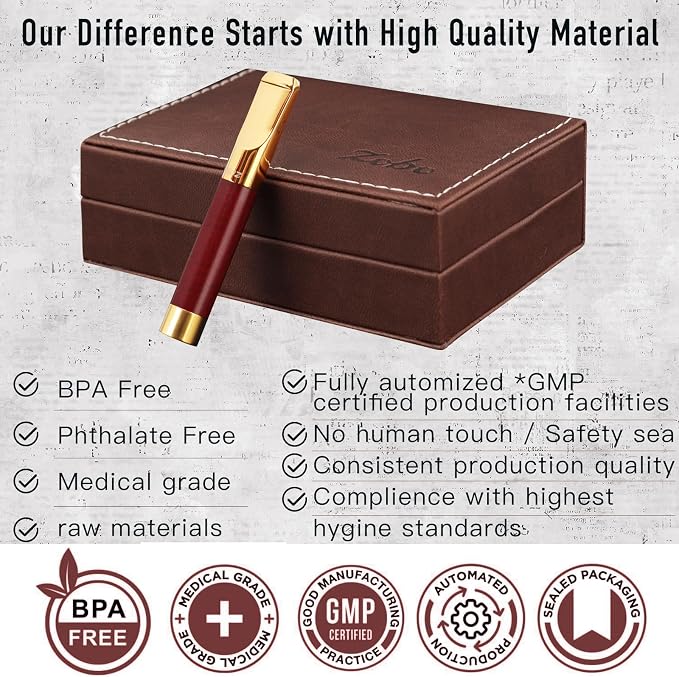 Reusable Washable Cigarette Filter Tips Mouthpiece Handcrafted Solid Wood Metal - Image 4