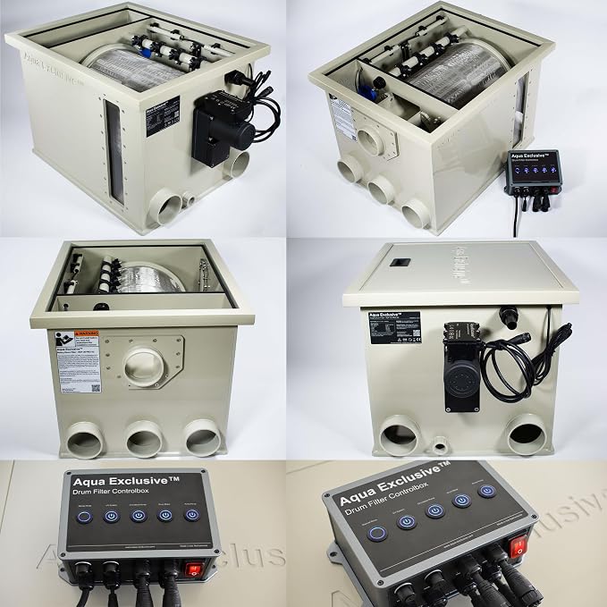 Rotary Drum Filter | RDF 8000GPH | Fully Automatic Water Filter System | Koi - Image 2