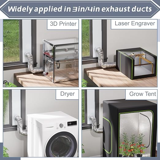 Flamorrow Window Vent Kit with Outdoor Vent Cover Fit - Image 9