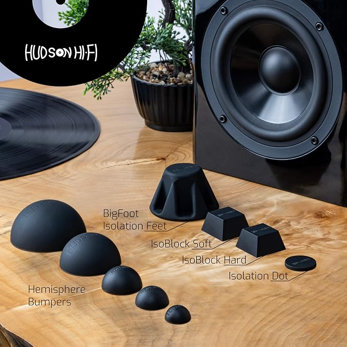 Hudson Hi-Fi Speaker Isolation Feet – Adhesive Silicone Anti-Vibration Pads - Image 6