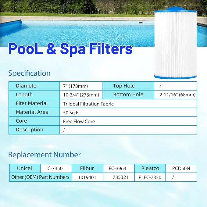 PLFC-7350 Spa Filter Cartridge Replaces - Image 4