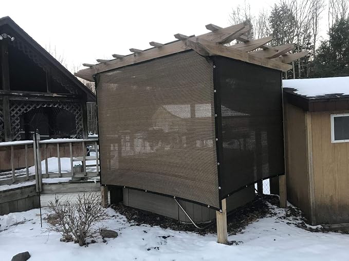 Ifenceview 6'x1' to 6'x50' Brown Shade Cloth/Fence Privacy Screen Fabric Mesh - Image 8
