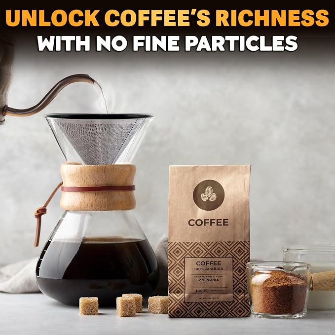 Stainless Steel Pour Over Coffee Filter Compatible - Image 8